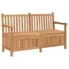 vidaXL Kerti pad t&aacute;rol&oacute;val ajt&oacute;val 150 x 60 x 90 cm T&ouml;m&ouml;r Teakfa