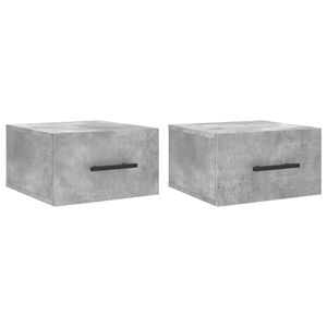 vidaXL 2 db betonsz&uuml;rke falra szerelhető &eacute;jjeliszekr&eacute;ny 35x35x20 cm