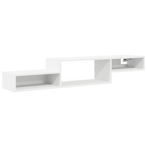 vidaXL Fals&iacute;that&oacute; TV Szekr&eacute;ny Falra szerelhető Feh&eacute;r 150 x 28 x 26 cm