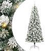vidaXL Műanyag Hajtogat&oacute;s Kar&aacute;csonyfa 300 LED Z&ouml;ld &eacute;s Feh&eacute;r 240 cm