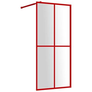 vidaXL piros zuhanyfal &aacute;tl&aacute;tsz&oacute; ESG &uuml;veggel 100 x 195 cm