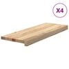 vidaXL 4 db t&ouml;m&ouml;r t&ouml;lgyfa l&eacute;pcsőfokok kezeletlen 70x25x2 cm