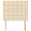 vidaXL krémszínű szövet fejtámla 80x5x118/128 cm