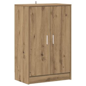 vidaXL k&eacute;zműves t&ouml;lgy sz&iacute;nű szerelt fa cipősszekr&eacute;ny 60 x 35 x 92 cm