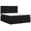 vidaXL Boxspring &aacute;gy matraccal fejt&aacute;ml&aacute;val Fekete 140 x 190 cm Sz&ouml;vet