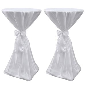Asztal Bor&iacute;t&oacute; Feh&eacute;r 60 cm Szalaggal 2 db