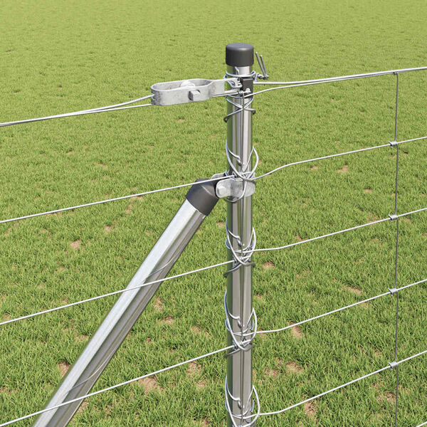 vidaXL Ker&iacute;t&eacute;soszlop Galvaniz&aacute;lt 25 x 1,2 m Ac&eacute;l