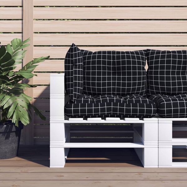 vidaXL 3 db fekete kock&aacute;s oxford sz&ouml;vet raklapp&aacute;rna