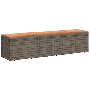 vidaXL sz&uuml;rke polyrattan &eacute;s ak&aacute;cfa kerti t&aacute;rol&oacute;l&aacute;da 220 x 50 x 54 cm