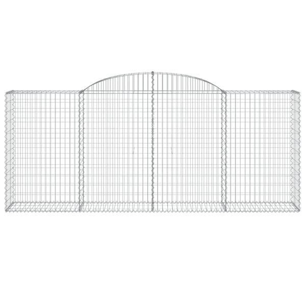 vidaXL 25 db íves horganyzott vas gabion kosár 300x50x120/140 cm