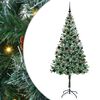 vidaXL Mű kar&aacute;csonyfa 300 LED-del &aacute;llv&aacute;nnyal Z&ouml;ld 180 cm PVC &eacute;s Ac&eacute;l