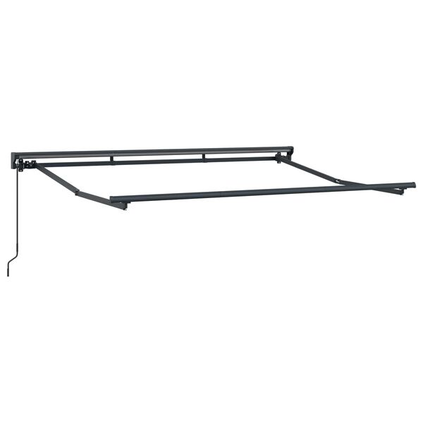 vidaXL K&eacute;zi Retrakt&aacute;lhat&oacute; Napernyő S&aacute;rga, Narancs &eacute;s Feh&eacute;r 3,5 x 2 m