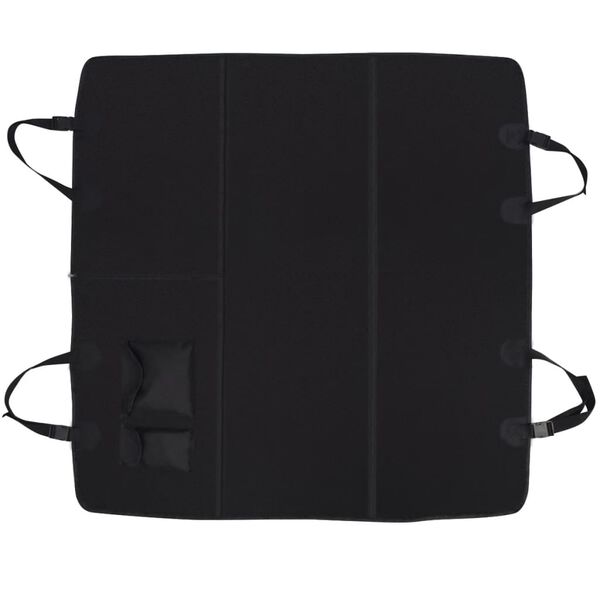 vidaXL háziállat hátsó autós üléshuzat 148x142 cm fekete