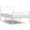 vidaXL feh&eacute;r f&eacute;m &aacute;gykeret fej- &eacute;s l&aacute;bt&aacute;ml&aacute;val 90x200 cm