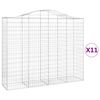 vidaXL 11 db &iacute;ves horganyzott vas gabion kos&aacute;r 200x50x160/180 cm
