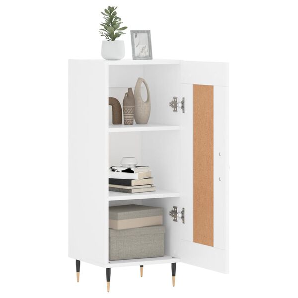 vidaXL feh&eacute;r szerelt fa t&aacute;lal&oacute;asztal 34,5 x 34 x 90 cm