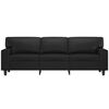 vidaXL 3 szem&eacute;lyes fekete műbőr kanap&eacute; 180 cm