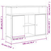 vidaXL szürke sonoma színű szerelt fa tálalószekrény 100 x 35 x 80 cm