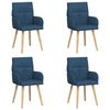 vidaXL &Eacute;tkező Sz&eacute;kek 4 pcs Sz&ouml;vet K&eacute;k 60 x 56 x 96 cm