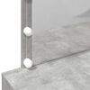 vidaXL betonszürke fésülködőasztal LED-del 100 x 40 x 120 cm