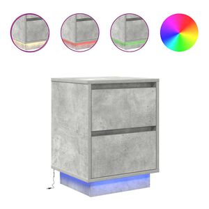 vidaXL betonsz&uuml;rke &eacute;jjeliszekr&eacute;ny LED-vil&aacute;g&iacute;t&aacute;ssal 38x34x50 cm