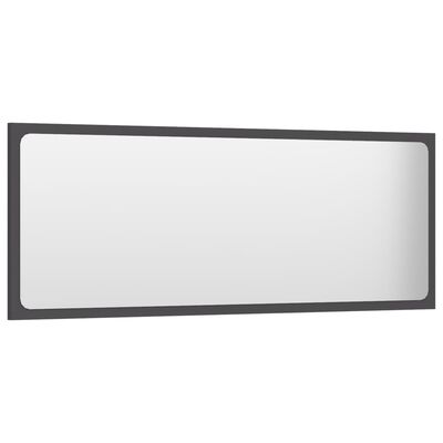 vidaXL szürke forgácslap fürdőszobai tükör 100 x 1,5 x 37 cm
