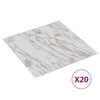 vidaXL 20 db fehér márvány mintás öntapadó PVC padlólap 1,86 m²