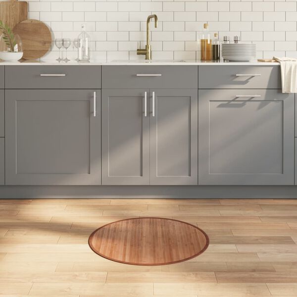 vidaXL kerek term&eacute;szetes bambusz szőnyeg 60 cm