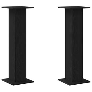 vidaXL N&ouml;v&eacute;ny&aacute;llv&aacute;ny 2 db Fekete t&ouml;lgy 30 x 30 x 95 cm Szerelt fa