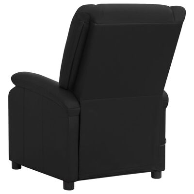vidaXL fekete valódi bőr dönthető fotel