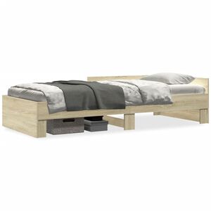 vidaXL sonoma t&ouml;lgy sz&iacute;nű szerelt fa &aacute;gykeret matrac n&eacute;lk&uuml;l 100x200 cm