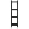 vidaXL 4 szintes fekete szerelt fa könyvespolc 60 x 30 x 120 cm