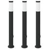 vidaXL 3 db 80 cm rozsdamentes ac&eacute;l oszlopl&aacute;mpa konnektorral IP44