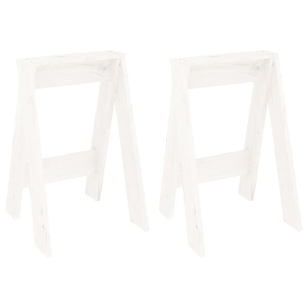 vidaXL 2 db feh&eacute;r t&ouml;m&ouml;r fenyőfa &uuml;lőke 40x40x60 cm