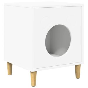 vidaXL Macska H&aacute;z Feh&eacute;r 42,5 x 40 x 53 cm Szerelt Fa