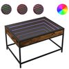 vidaXL f&uuml;st&ouml;s t&ouml;lgy v&eacute;gtelen hat&aacute;s&uacute; LED-es doh&aacute;nyz&oacute;asztal 70x50x41 cm