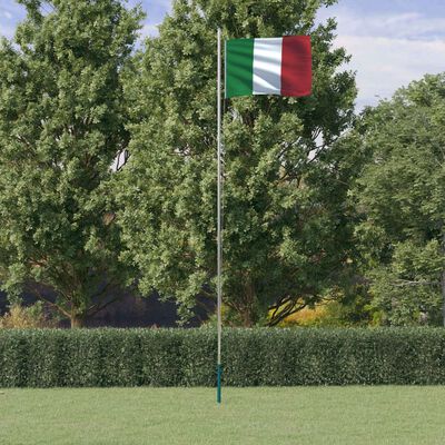 vidaXL alumínium olasz zászló és rúd 6,23 m