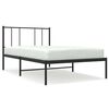 vidaXL fekete f&eacute;m &aacute;gykeret fejt&aacute;ml&aacute;val 75 x 190 cm