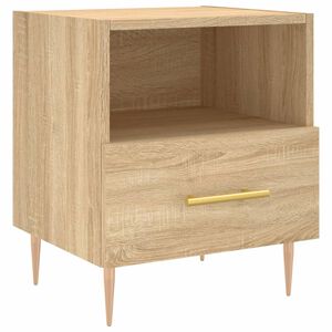 vidaXL sonoma t&ouml;lgy sz&iacute;nű szerelt fa &eacute;jjeliszekr&eacute;ny 40 x 35 x 47,5 cm