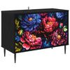 vidaXL TV szekr&eacute;ny KIEL 69 x 33 x 50,5 cm Fekete T&ouml;lgy Szerelt Fa