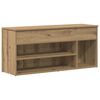 vidaXL k&eacute;zműves t&ouml;lgy sz&iacute;nű szerelt fa cipőt&aacute;rol&oacute; pad 102x30,5x45 cm