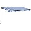 vidaXL k&eacute;k &eacute;s feh&eacute;r k&eacute;zzel kih&uacute;zhat&oacute; LED-es napellenző 400 x 350 cm