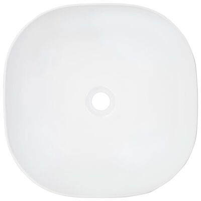 vidaXL fehér kerámia mosdókagyló 42,5 x 42,5 x 14,5 cm