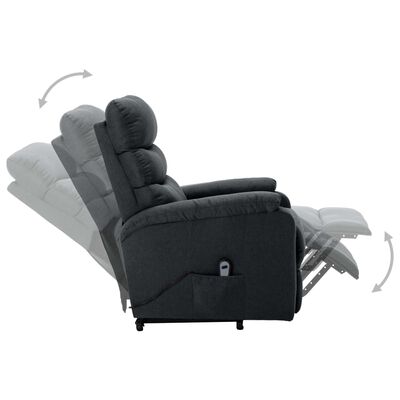vidaXL sötétszürke szövet felállást segítő fotel