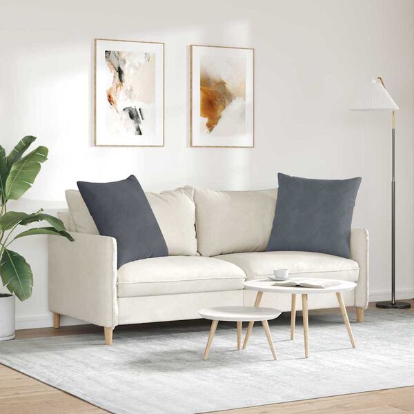 vidaXL Kanap&eacute; p&aacute;rn&aacute;k 2 pcs S&ouml;t&eacute;tsz&uuml;rke 60 x 60 cm B&aacute;rsonyos sz&ouml;vet