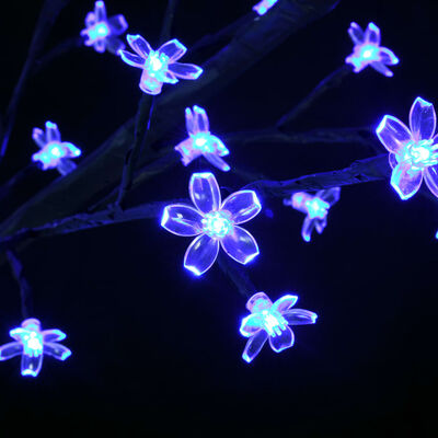 vidaXL cseresznyevirágos karácsonyfa 200 db kék-fehér LED-del 180 cm