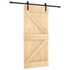 vidaXL Cs&uacute;sz&oacute; ajt&oacute; Term&eacute;szetes &eacute;s Fekete 95 x 210 cm Szil&aacute;rd Fenyőfa