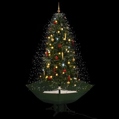 vidaXL zöld havazó karácsonyfa ernyő alakú talppal 190 cm