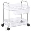 vidaXL t&aacute;rol&oacute;kocsi 2 szintes &aacute;tl&aacute;tsz&oacute; 37x28x43,5 cm akril