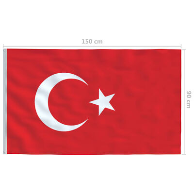 vidaXL török zászló 90 x 150 cm